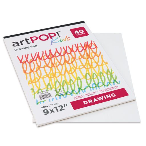 artPOP! Kids Drawing Pad - 9" x 12" (pad laying on top of a single sheet) View 1