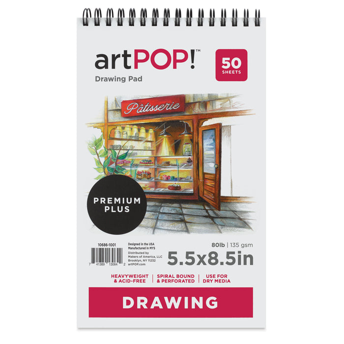 artPOP! Drawing Pad - 5-1/2" x 8-1/2", front of pad