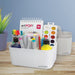 artPOP! Stackable Storage Caddy Set, filled with art supplies on desk