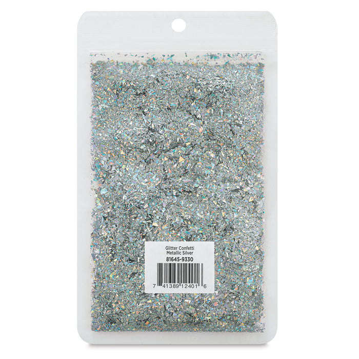 Glitter Confetti - Silver, 0.88 oz (Back of package)