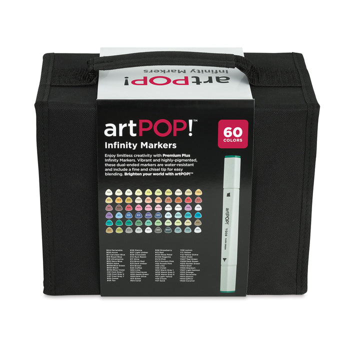 artPOP! Infinity Art Markers - Set of 60 (Back of package)