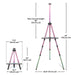 artPOP! Iridescent Tripod Floor Easel, dimensions