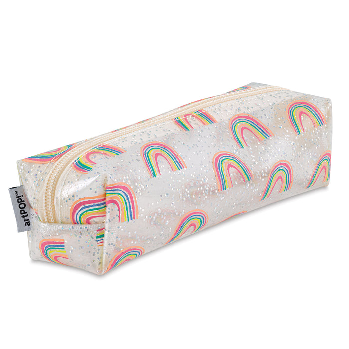 artPOP! Rainbow Pencil Case - Pastel, angled