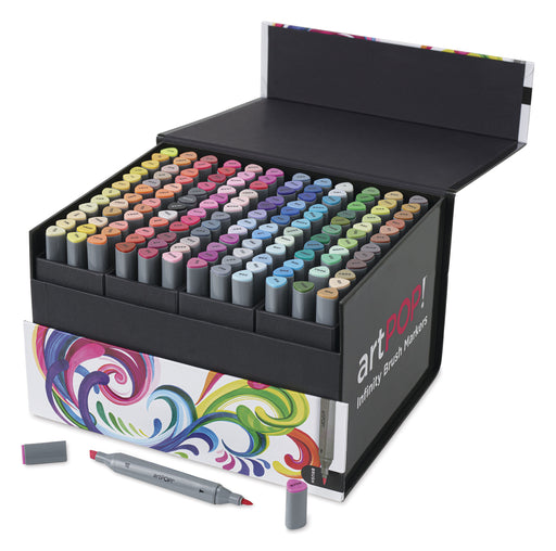 artPOP! Infinity Brush Marker Set - Set of 144, Assorted, single marker out of packaging View 1