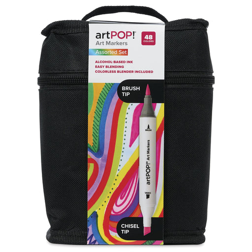 artPOP! Chisel and Brush Dual Tip Alcohol Marker Set - Set of 49, Assorted, front of packaging View 1