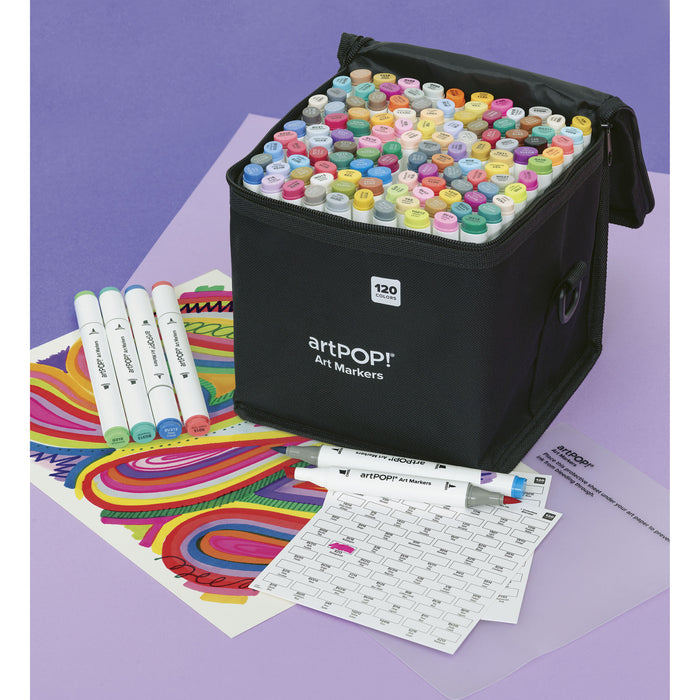 artPOP! Chisel and Brush Dual Tip Alcohol Marker Set - Set of 121, Assorted
