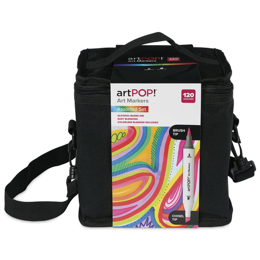 artPOP! Chisel and Brush Dual Tip Alcohol Marker Set - Set of 121, Assorted, front of packaging View 1