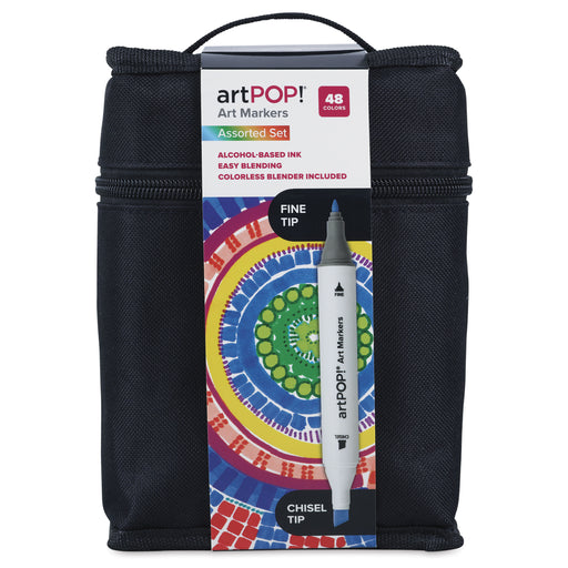 artPOP! Chisel and Fine Dual Tip Alcohol Marker Set - Set of 49, Assorted, front of packaging View 1