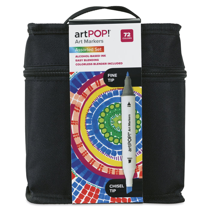 artPOP! Chisel and Fine Dual Tip Alcohol Marker Set - Set of 73, Assorted, front of packaging