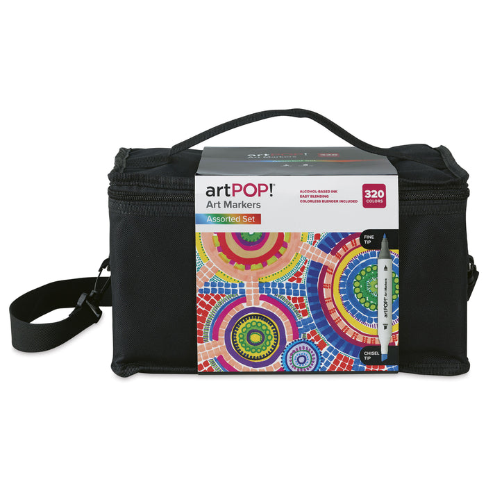 artPOP! Chisel and Fine Dual Tip Alcohol Marker Set - Set of 321, Assorted, front of packaging