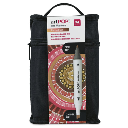 artPOP! Chisel and Fine Dual Tip Alcohol Marker Set - Set of 25, Portrait, front of packaging View 1