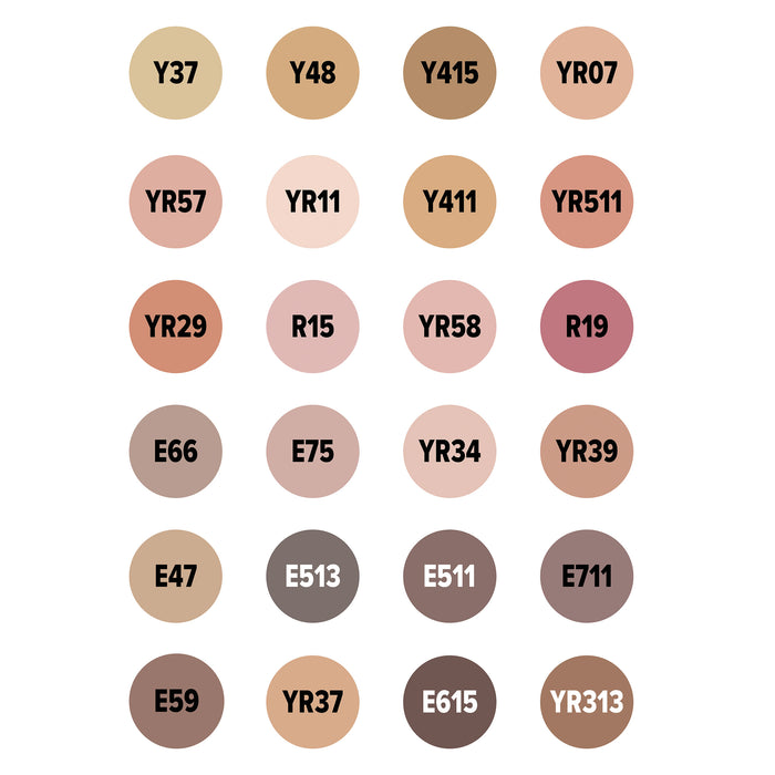 artPOP! Chisel and Fine Dual Tip Alcohol Marker Set - Set of 25, Portrait, color-codes on caps