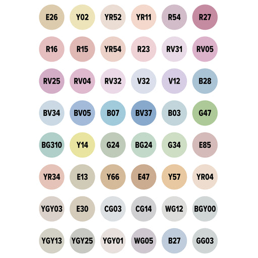 artPOP! Chisel and Fine Dual Tip Alcohol Marker Set - Set of 49, Pastel, color-codes on caps View 2