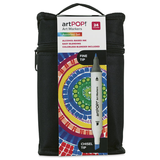 artPOP! Chisel and Fine Dual Tip Alcohol Marker Set - Set of 25, Assorted, front of packaging View 1