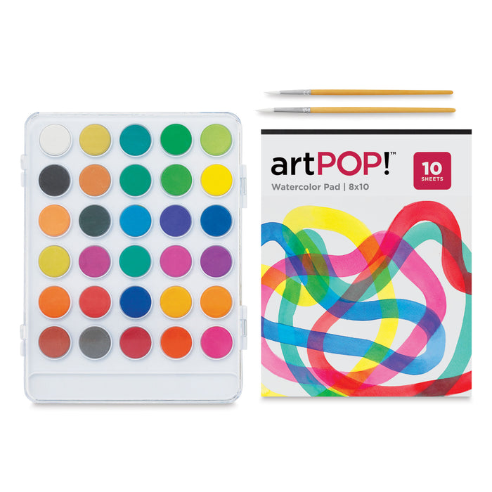 artPOP! Watercolor Kit (Kit contents out of packaging)