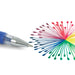 artPOP! Pom Pom Gel Pens - Pkg of 15 (Close-up of Blue pen with swatches)